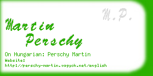 martin perschy business card